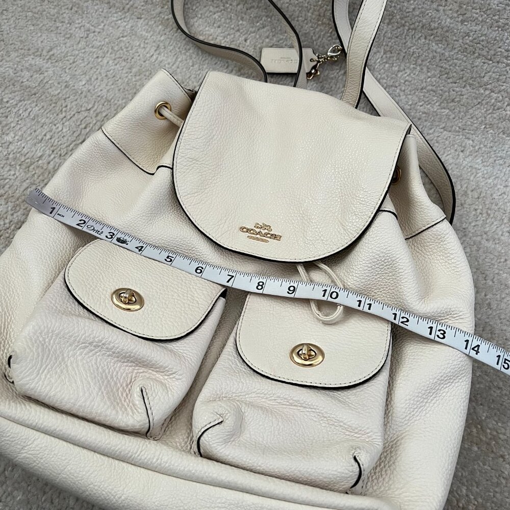 Coach Billie Backpack Pebbled Leather Bag - Picture 15 of 16